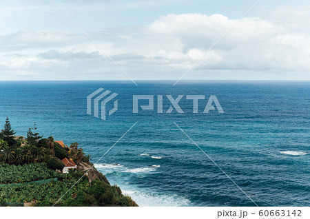 Breaking waves on the coast of Tenerife island, Canary islands, Atlantic ocean, Spain Breaking waves on the coast of Tenerife island, Canary islands, Atlantic ocean, Spain 60663142