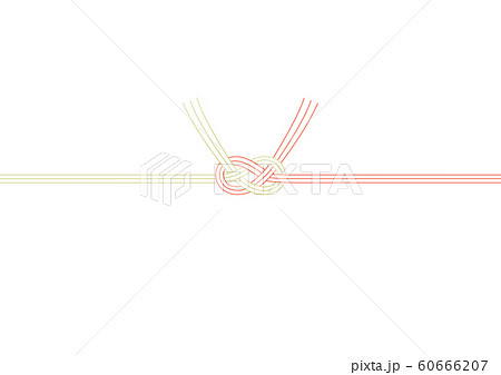 サイズ 水引 3本 あわじ結びのイラスト素材