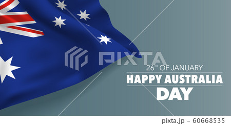 Happy Australia day greeting card, banner with template text vector illustration 60668535
