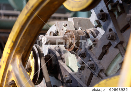 Detail of the old weaving loom at an abandoned 60668926