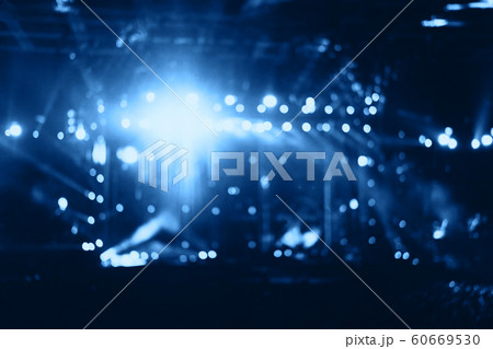 Blurred people crowd at musical concert and stage lights. 60669530