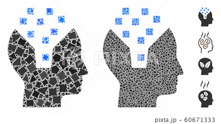 Human memory Mosaic Icon of Raggy Parts 60671333