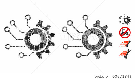 Digital mechanics Mosaic Icon of Abrupt Elements Digital mechanics Mosaic Icon of Abrupt Elements 60671843
