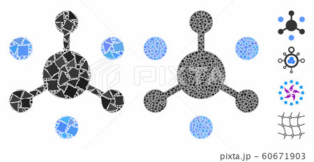 Data network Mosaic Icon of Inequal Items 60671903