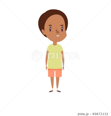 Smiling little child. Cheerful elementary school student, kindergarten pupil cartoon character. Smiling little child. Cheerful elementary school student, kindergarten pupil cartoon character. 60672132