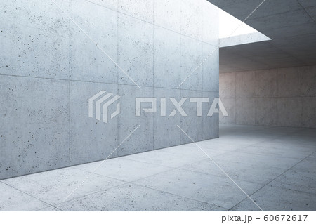 blank concrete space interior, 3d rendering 60672617