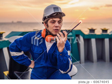 Marine Deck Officer or Chief mate on deck of offshore vessel 60674045