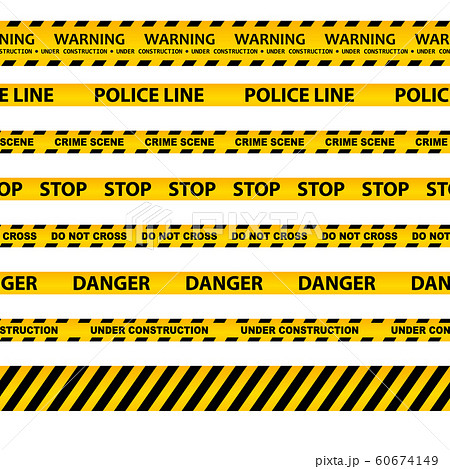 vector set of seamless caution tapes 60674149