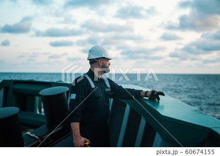 Marine Deck Officer or Chief mate on deck of offshore vessel or ship Marine Deck Officer or Chief mate on deck of offshore vessel or ship 60674155