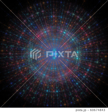 Abstract fractal pattern on black background 60674843