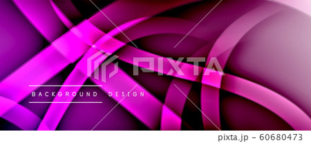 Dynamic trendy fluid color gradient abstract background with flowing wave lines. Vector Illustration 60680473