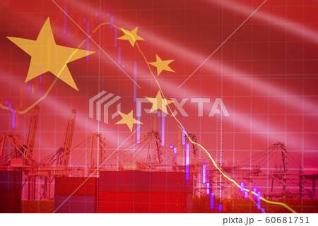 USA and China trade war economy recession conflict 60681751