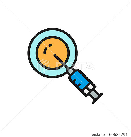 In vitro fertilisation, IVF, artificial insemination of the egg color line icon. 60682291