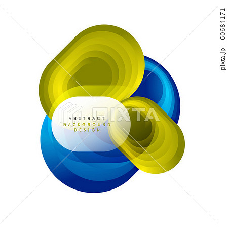Vector abstract geometric bubble banner created with round shapes. Trendy simple button. Illustration For Wallpaper, Banner, Background, Card, Book Illustration, landing page 60684171