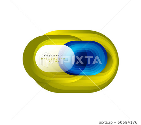 Vector abstract geometric bubble banner created with round shapes. Trendy simple button. Illustration For Wallpaper, Banner, Background, Card, Book Illustration, landing page 60684176