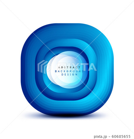 Square geometric banners with 3d smooth blend effect. Digital technology trendy icon design. Vector Illustration For Wallpaper, Banner, Background, Card, Book Illustration, landing page 60685655