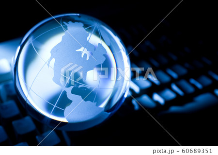 Globe and Computer Keyboard Globe and Computer Keyboard 60689351