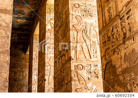 Temple Medinet Habu Egypt Luxor of Ramesses III is an important New Kingdom period structure in the West Bank of Luxor 60692504