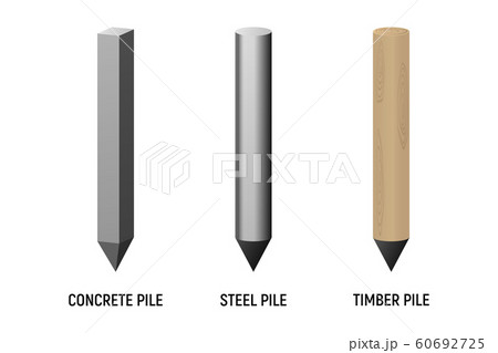 Concrete, steel and timber piles. Concrete, steel and timber piles. 60692725