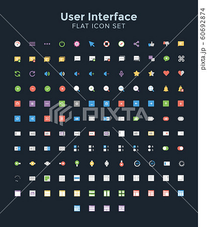 User Interface flat Icon Set. User Interface flat Icon Set. 60692874