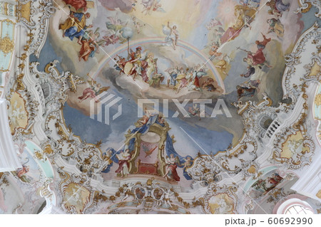 ヴィース巡礼教会　世界遺産　ロマンチィック街道　ドイツ 60692990