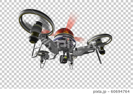 Police Drone Camera Equipped Type Transparent Stock Illustration