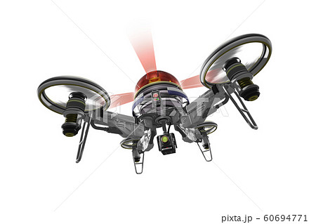 警察ドローン(カメラ装備型：透過素材バージョン) 60694771