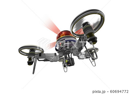警察ドローン(カメラ装備型:透過素材バージョン) 警察ドローン(カメラ装備型:透過素材バージョン) 60694772