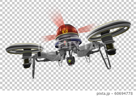 警察ドローン(カメラ装備型：透過素材バージョン) 60694778