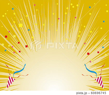 金色背景 お祝いやパーティーに使える背景素材 レクタングルサイズのイラスト素材 60696745 Pixta