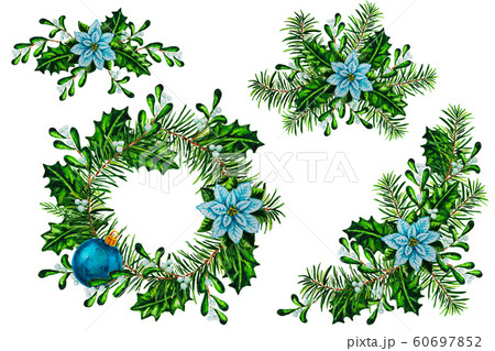 Christmas wreath, arrangement with white 60697852