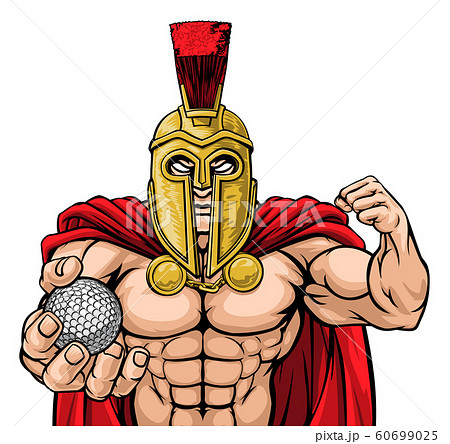 Spartan Trojan Golf Sports Mascot 60699025