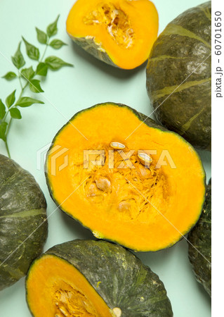 Autumn harvest time, fresh pumpkin and chestnut 156 60701650