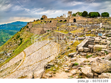 Ruins of the ancient city of Pergamon in Turkey 60703169