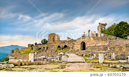 Ruins of the ancient city of Pergamon in Turkey 60703170