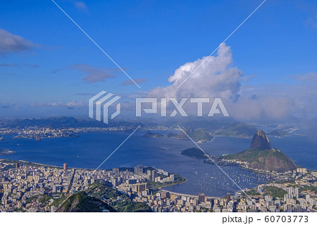 Aerial panoramic view of Rio de Janeiro from Corcovado, Brazil 60703773