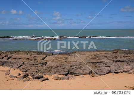 Beautiful stony and sandy beach Praia Do Apua, Mutari and Brava, Santa Cruz Cabralia, Bahia, Brazil Beautiful stony and sandy beach Praia Do Apua, Mutari and Brava, Santa Cruz Cabralia, Bahia, Brazil 60703876