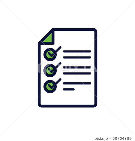 In Compliance Icon with paper, checks & list In Compliance Icon with paper, checks & list 60704389