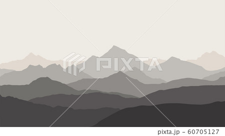 panoramic view of the mountain landscape with fog panoramic view of the mountain landscape with fog 60705127