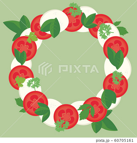 Flat design illustration of round frame made of 60705161