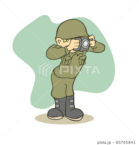 funny Army take Picture Illustration. vector... - Stock Illustration  [60705841] - PIXTA