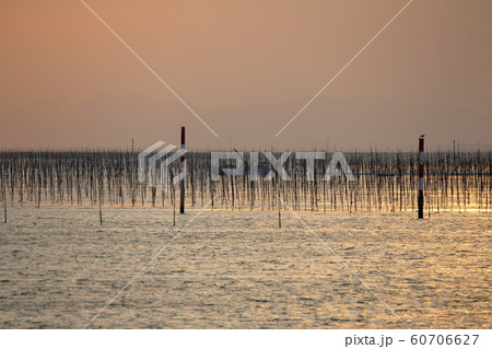 大牟田市　三池港　夕暮れ、 60706627