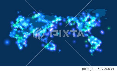 サイバーデジタル世界の光イメージ背景 60706834