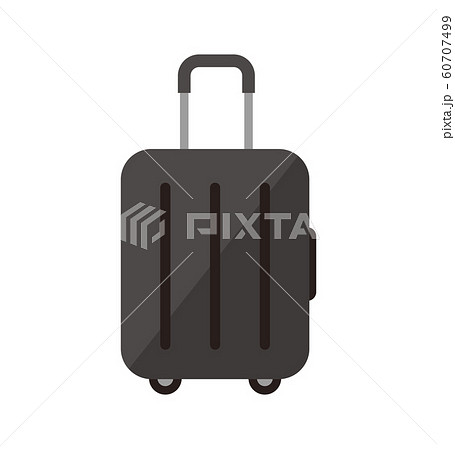 カバン 旅行 出張 海外旅行 スーツケース カラーアイコンのイラスト素材