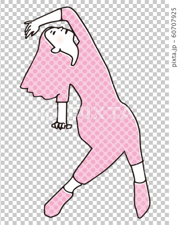 タイツっぽい変なポーズの女子 60707925