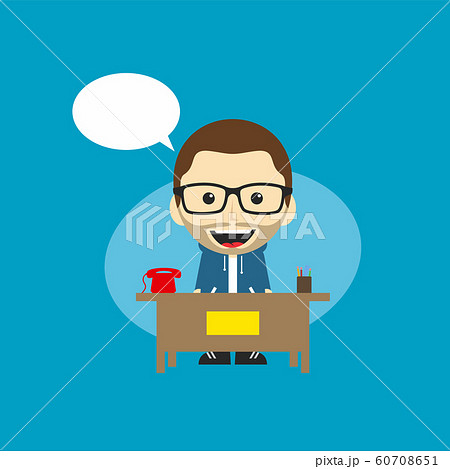 happy customer service receptionist cartoon 60708651