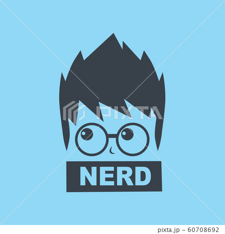 nerd geek guy cartoon character sign logo vector nerd geek guy cartoon character sign logo vector 60708692
