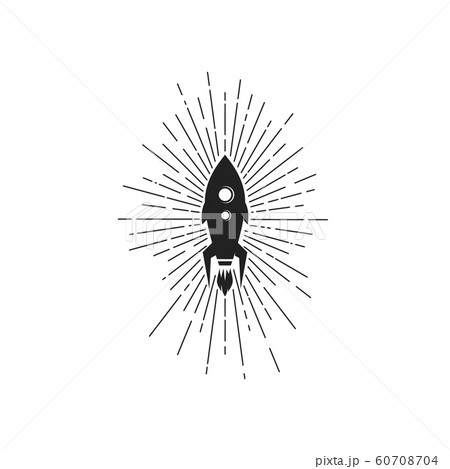space rocket ship ray of light logo 60708704