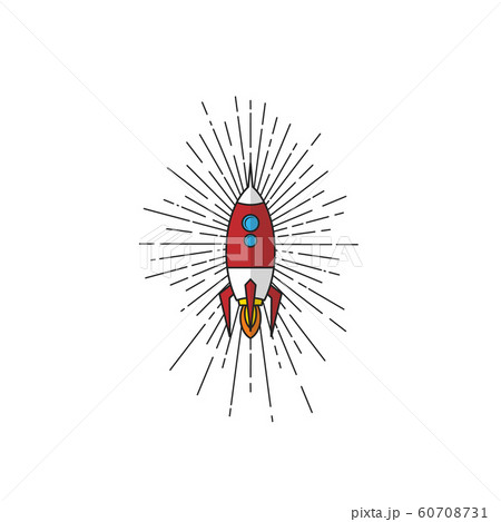space rocket ship ray of light logo space rocket ship ray of light logo 60708731