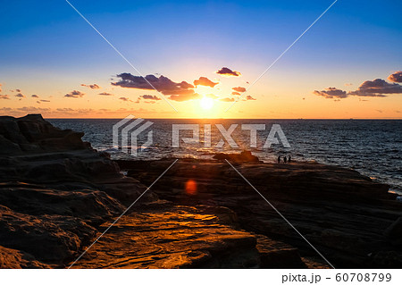 南紀白浜 千畳敷 夕暮れ 南紀白浜 千畳敷 夕暮れ 60708799